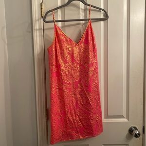 Lilly Pulitzer gold foil dress
